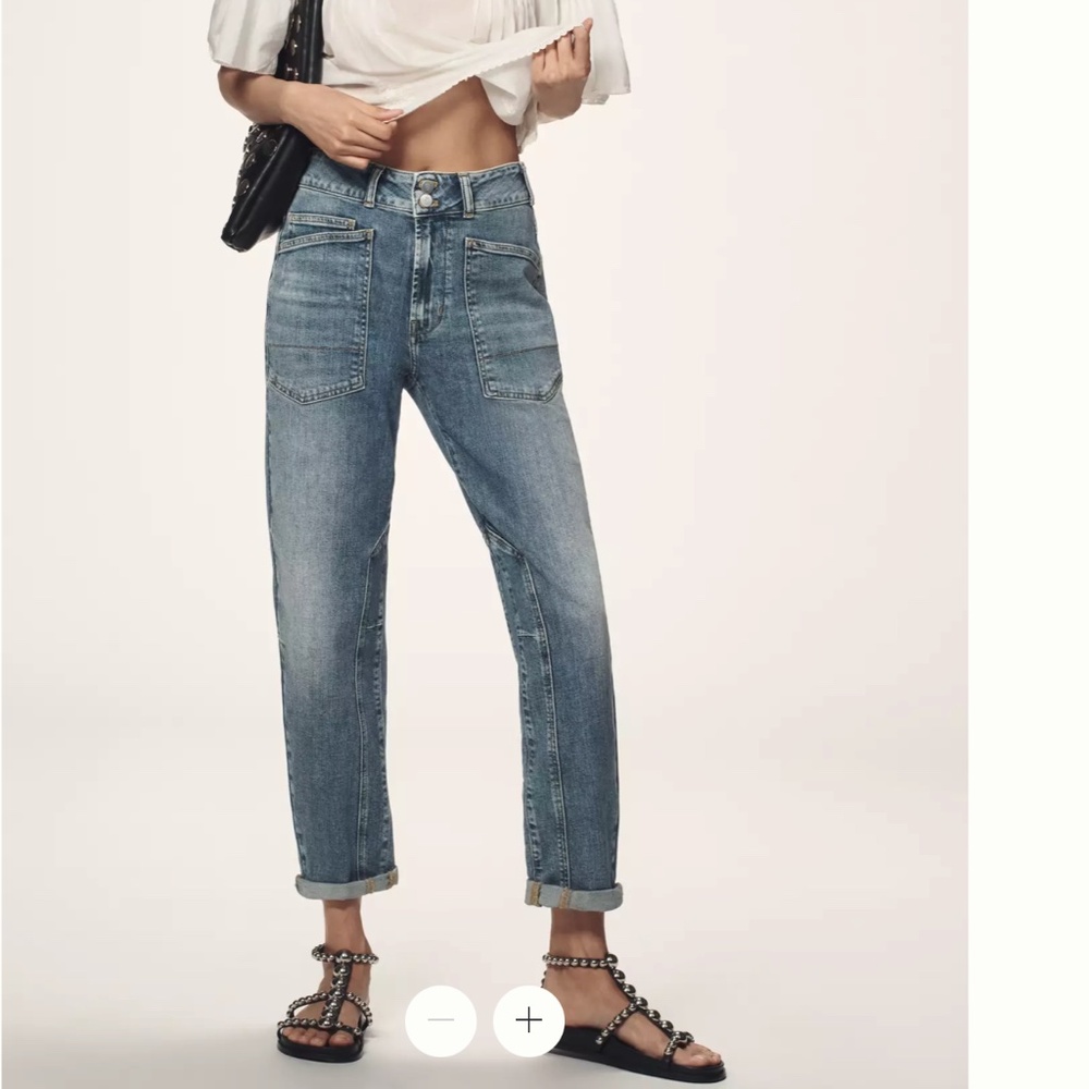 Pilcro Blue Denim High-Rise Relaxed Jeans